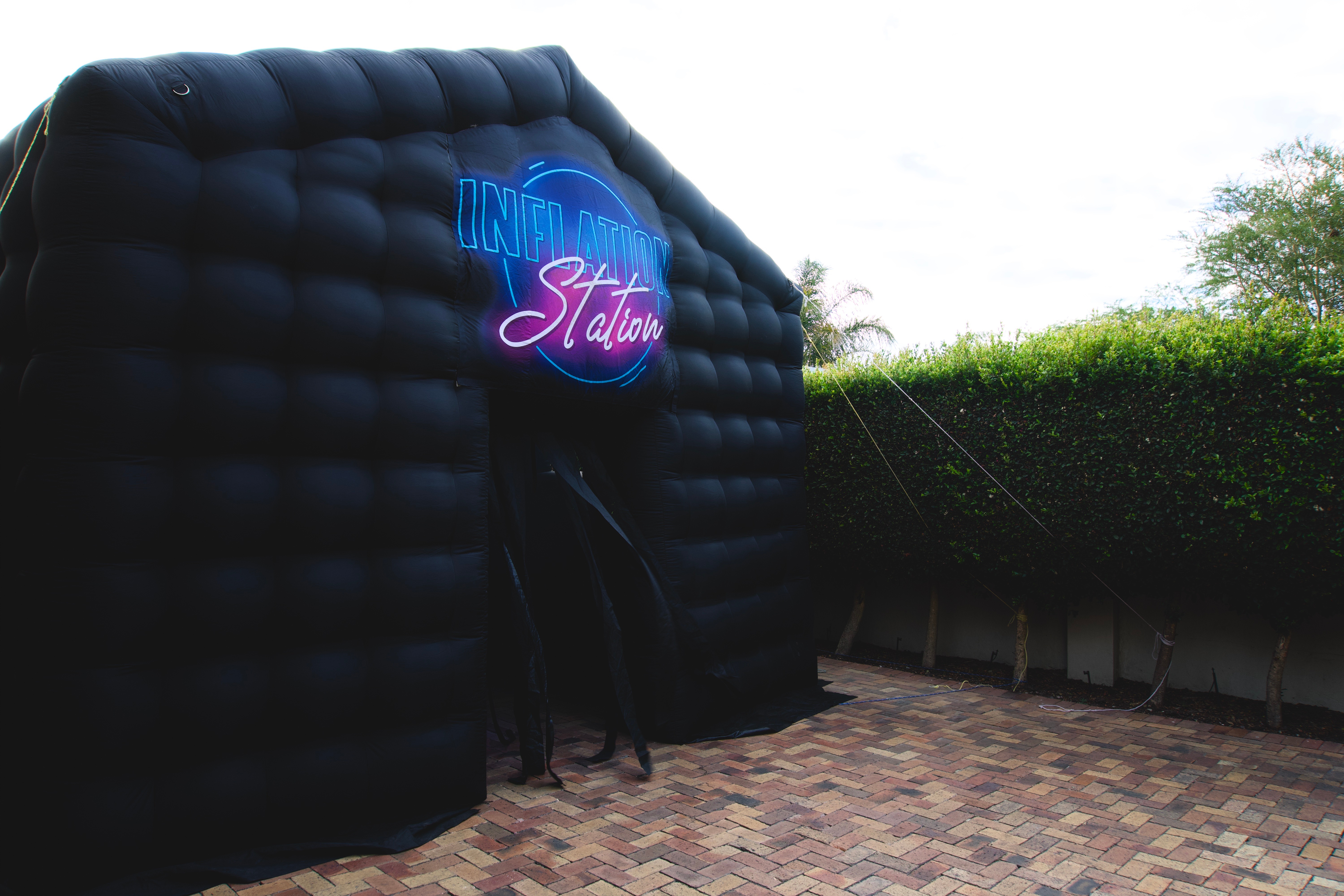 Entrance on brick surface