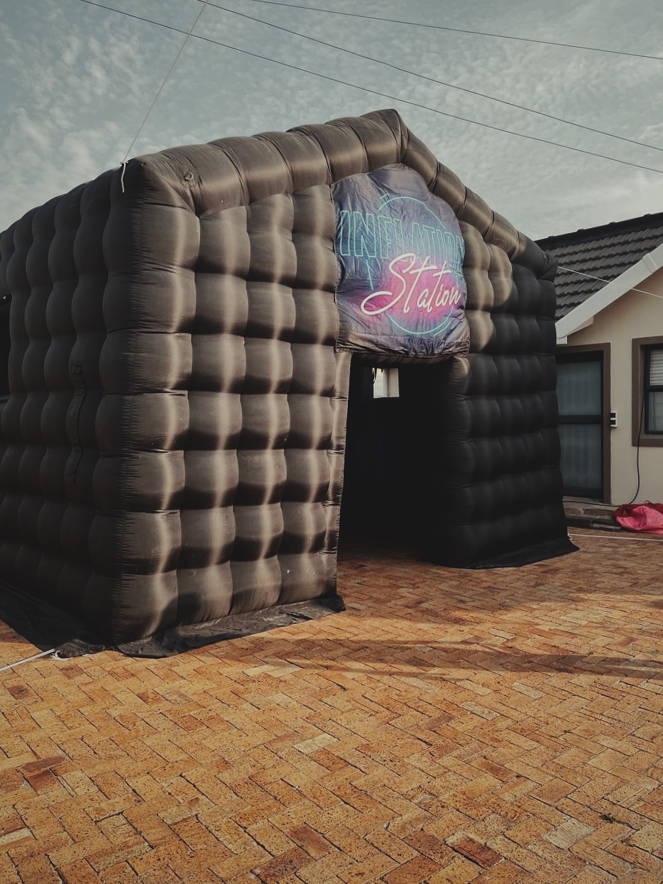 Tent on residential patio